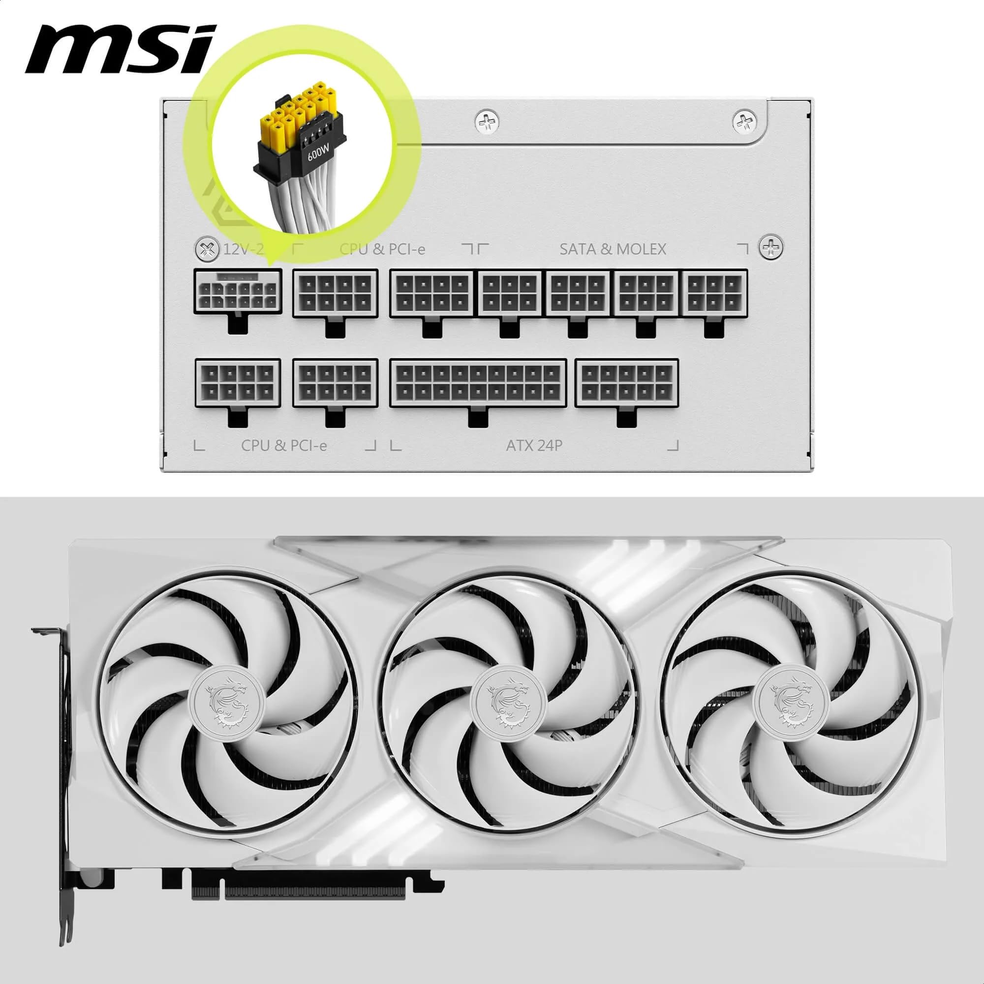 Amazon | MSI MAG A1000GL PCIE5 WHITE PC電源ユニット 1000W ATX3.1